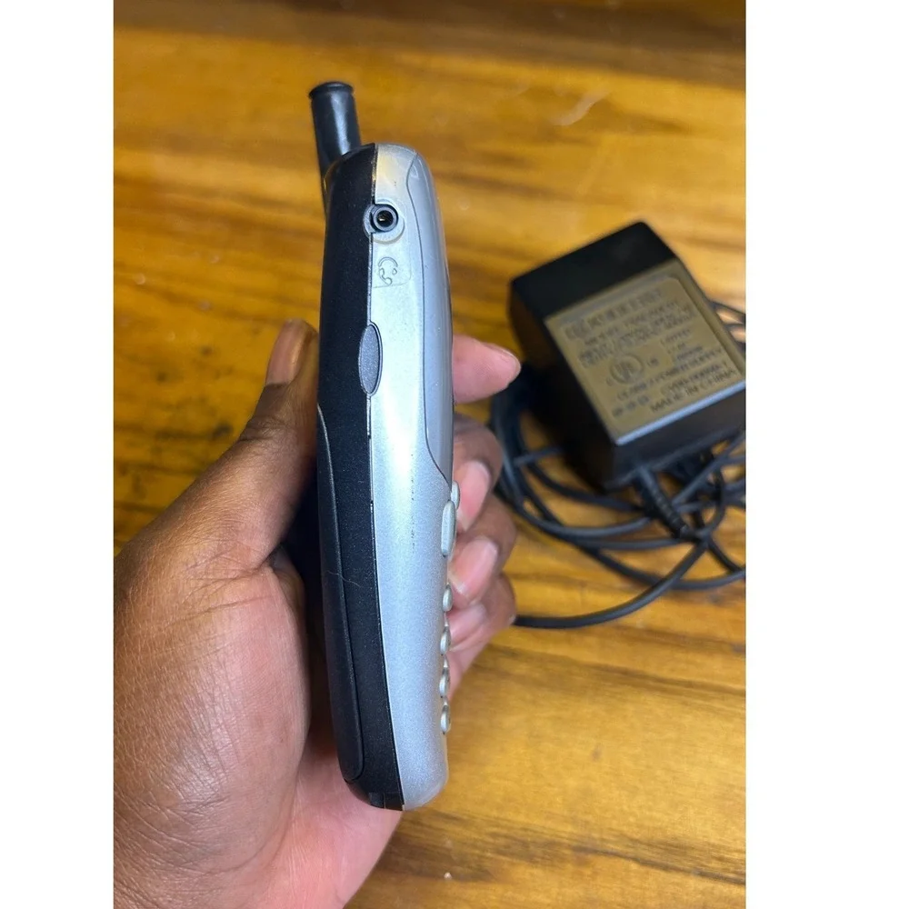 Y2K Kyocera 2325 Cell Phone Silver Black Vintage Candy Bar Mobile with Charger